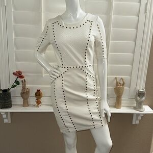 Bcbgmaxazria Isadora Studded Jacquard Dress Corozo